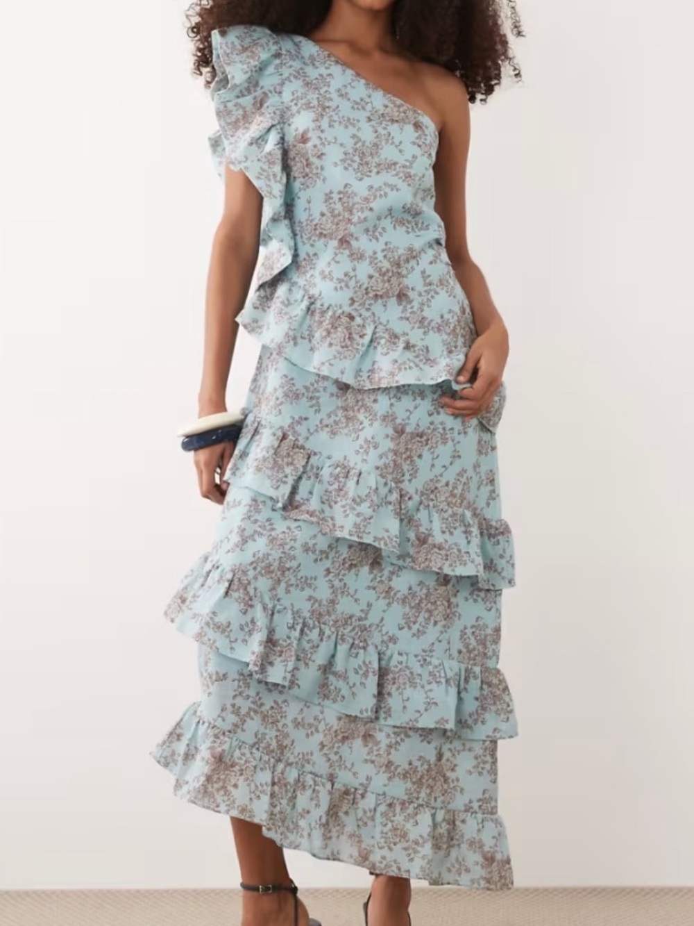 Floral one shoulder ASOS dress NWT